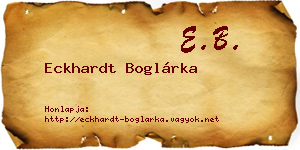 Eckhardt Boglárka névjegykártya