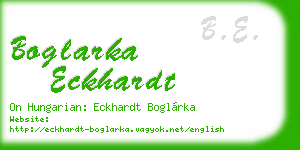 boglarka eckhardt business card