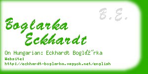 boglarka eckhardt business card